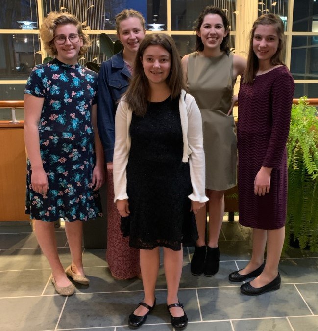 Lebanon County Delegates to the PA State 4-H Leadership Conference included (left to right): Caryn Thurman, Jolene Bomgardner, Madison VanBrunt, Teresa Helms, and Evelyn Troutman.