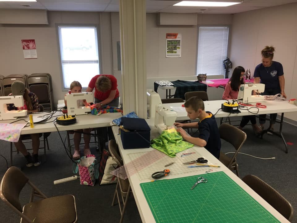 Make and Take: Aprons Youth participate in a sewing clinic