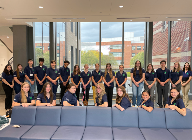 Back Row (L to R): Krysta Saar, Abigail Smith, Carson Riley, Arush Dubey, Kelton Wenger, Aadit Shah, Gabriella Brandt, Olivia Kelly, Mikayla Deiter, Lillian Mano, Margaret LeViere, Sophia Leiden, Madison Cousins, Riley Fink, Maggie Palfrey, and Victoria Miller. Front Row (L to R): Hialeah Stanton, Oliva Miller, Gabriela Solimeo, Emmy McLaughlin, Sarah Bupp, Lydia Shanks, and Alexis Hewitt