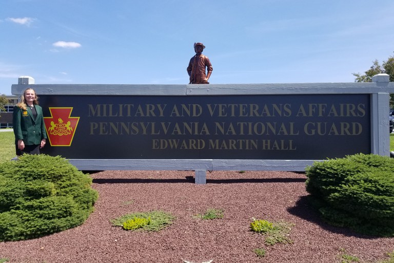 Addison visited Fort Indiantown Gap.