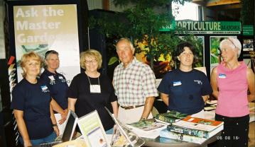 Master Gardeners staff the horticultural booth at Ag Progress Days