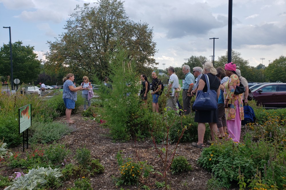 Class of 2019 Master Gardener Trainees learning about a Demonstration Garden