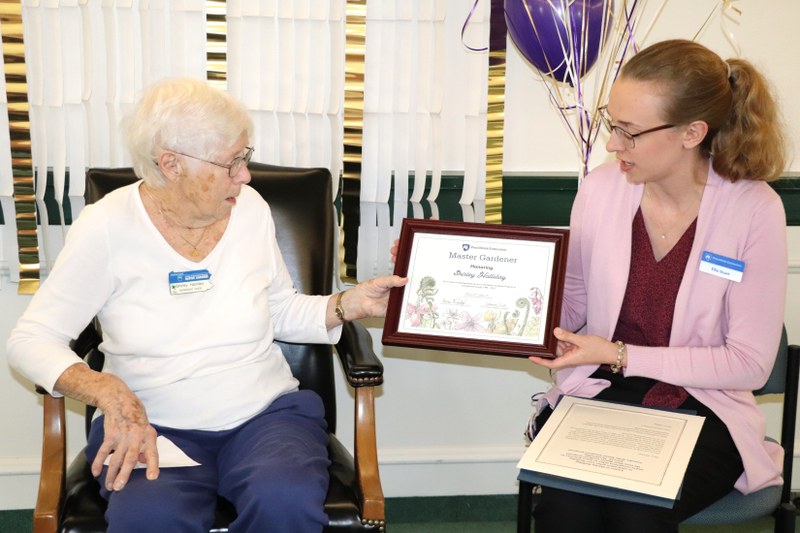 Certificate from Penn State Master Gardener Coordinators