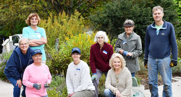 Master Gardeners at the Extension Office Demonstration Garden for our October garden workday, photo by Angie Hartley.