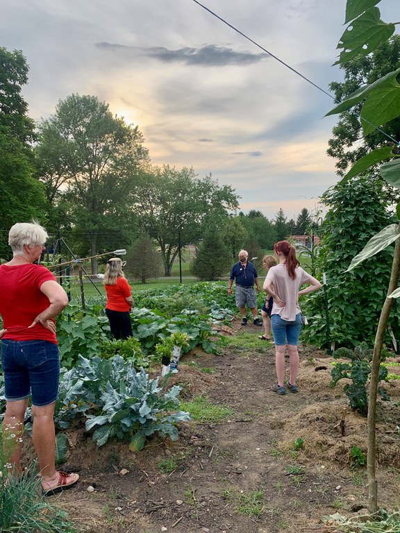 Master Gardeners visit a local vegetable garden