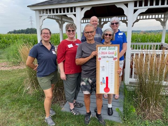 Adopt a Pantry Program Gardeners use a Pound-O-Meter to track their pantry donations