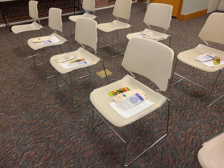 Union County Public Library prepared for the Master Gardener talk on composting