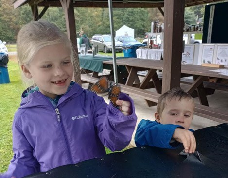 2 children at the Wild About Bugs event in Fayette county
